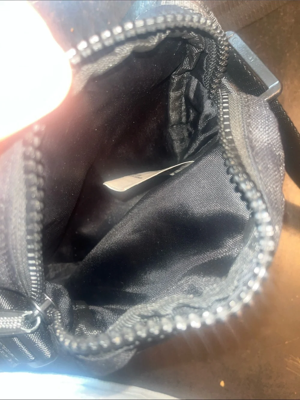 Jordan Black Crossbody Pouch with Red Wing Logo